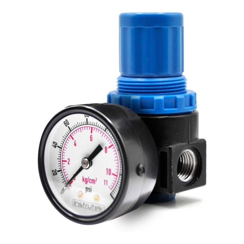 Regulador De Presión Neumático 1/4 120 Psi Con Manómetro