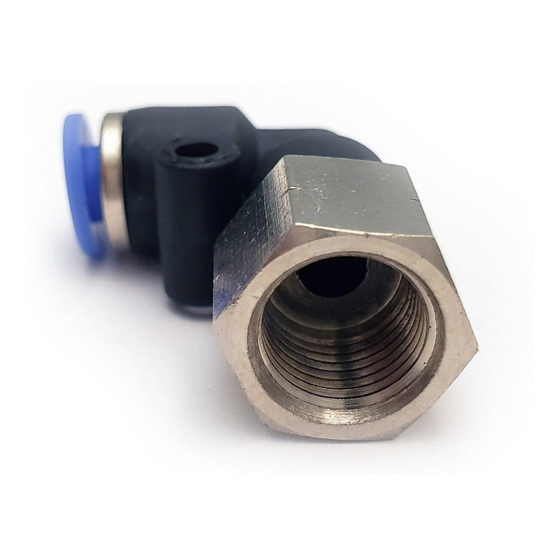10 Pz De Conector/racor Neumático Codo Hembra 1/8 Npt X 1/8