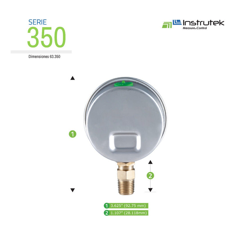 Glycerin/Economy Pressure Gauge 2.5 PLG, 160 Psi (Air, Water)