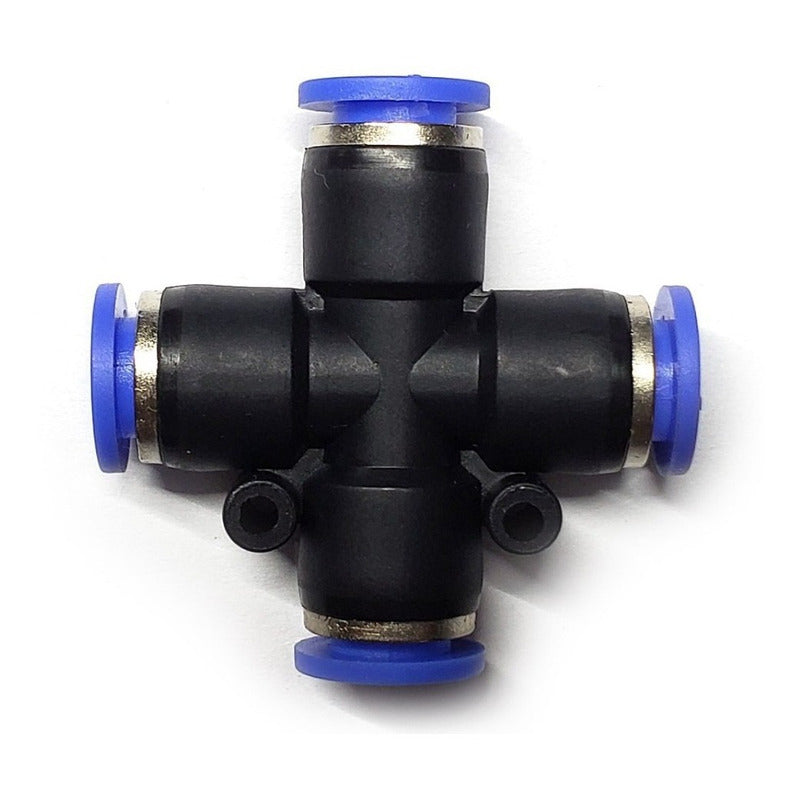5 Pz Racor Unión Neumático En Cruz 8mm