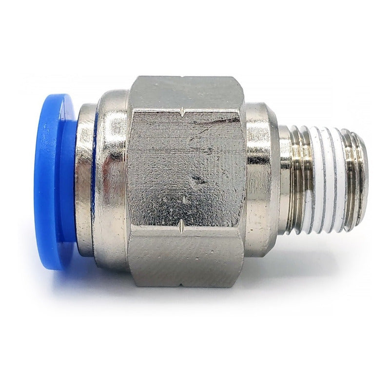 10 Pz De Conector/racor Rápido Neumático Recto 1/8 Npt X10mm