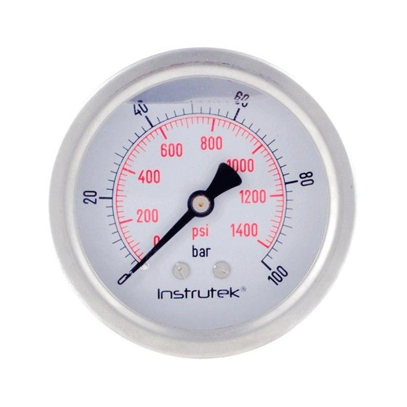 Manómetro Premium Inox C/brida Glicerina 2.5pLG 100 Bar Bspp