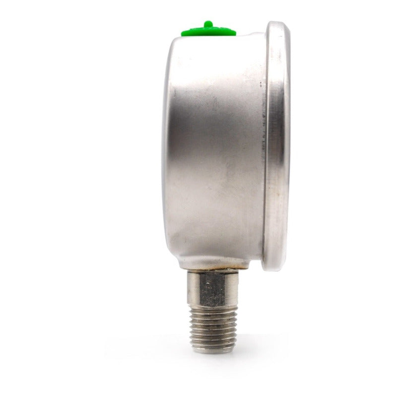 Manómetro 2.5", acero inoxidable, 1/4" NPT, inferior, 600 psi-kg/cm2