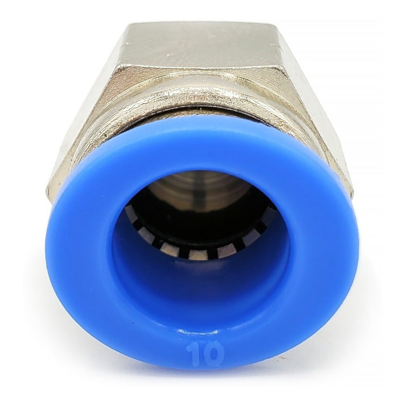 10 Pz De Conector/racor Rápido Neumático Recto 1/8 Npt X10mm