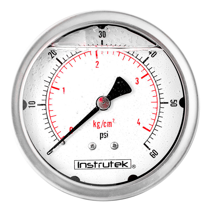 Manómetro 4", lleno de líquido (O.E.M.), 1/4" NPT, posterior, 60 psi-kg/cm2