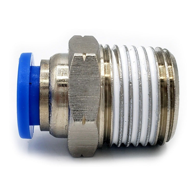 10 Pcs Straight Pneumatic Quick Connector/Fitting 3/8 Npt X 8mm