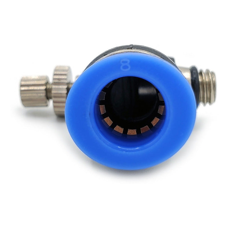 Conector / Regulador De Caudal Neumático Codo M6 x 8mm