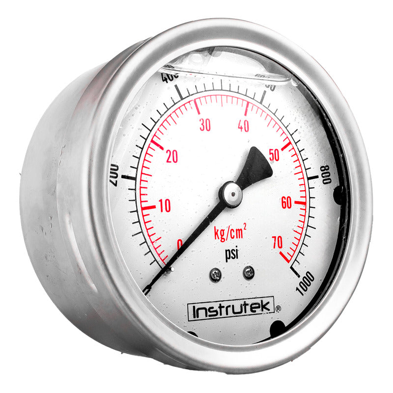 Manómetro 4", lleno de líquido (O.E.M.), 1/4" NPT, posterior, 1000 psi-kg/cm2