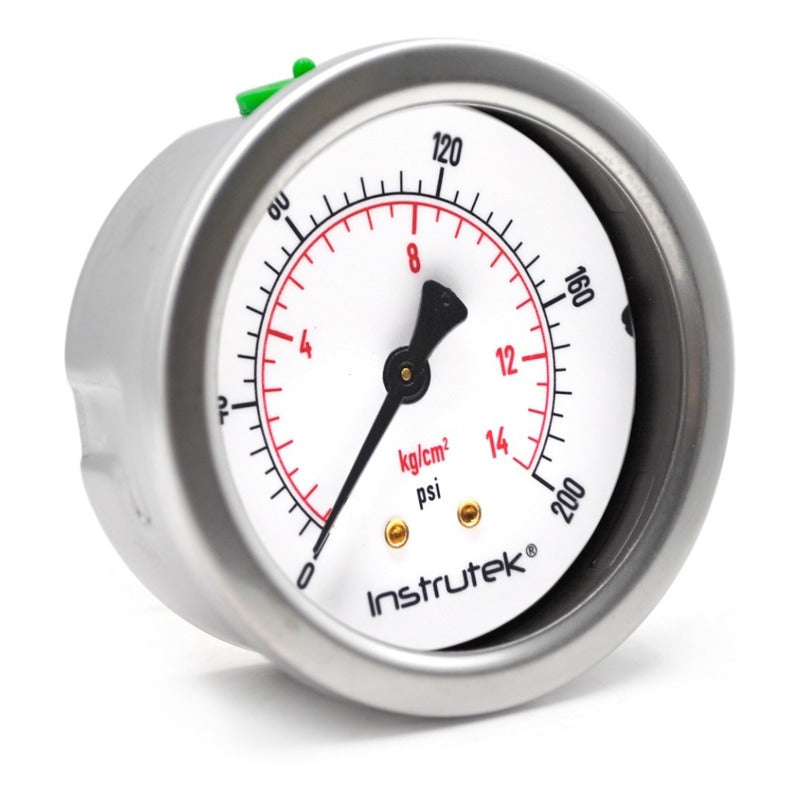 Manómetro Premium Inox Glicerina 2.5 PLG, 200 Psi