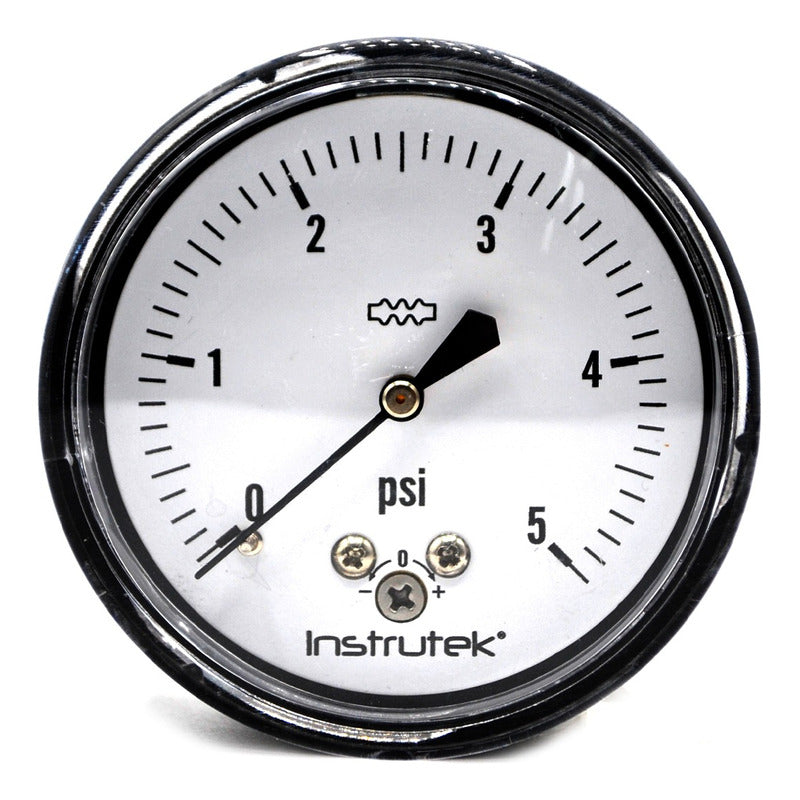 Manómetro 5 Psi, Para Gas Lp, Natural y baja presion C/posterior