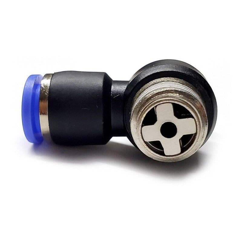 Pneumatic Flow Regulator/Connector Elbow 1/4 Npt X 8 Mm