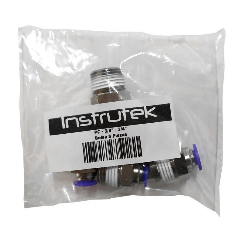 5 Pcs Straight Pneumatic Quick Connector/Fitting 3/8 Npt X 1/4