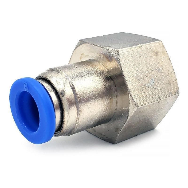 10 Pz De Conector/racor Neumático Recto Hembra 3/8 Npt X 8mm