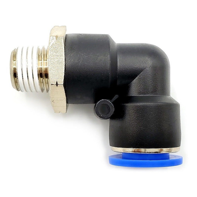5 Pz De Conector/racor Rápido Neumático Codo 1/4 Npt X 12mm