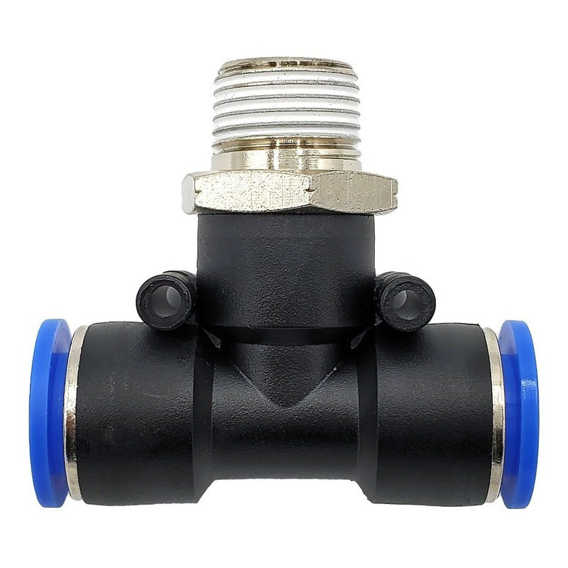 5pz Pneumatic Fitting On Tee 3/8 Npt X 12mm