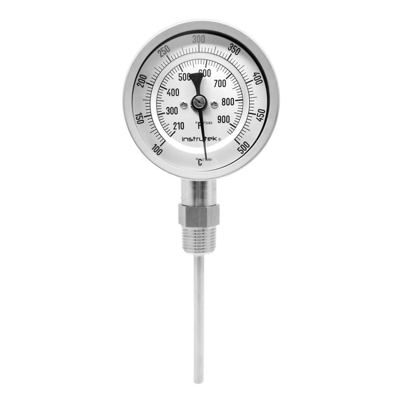 Oven Thermometer 3 INCH 100 TO 500°C, 4" Stem, 1/2" Thread