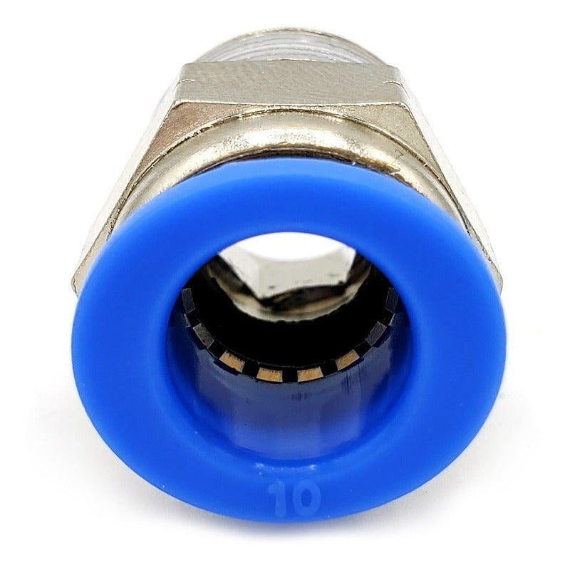 10 Pcs Straight Pneumatic Quick Connector/Fitting 3/8 Npt X10mm