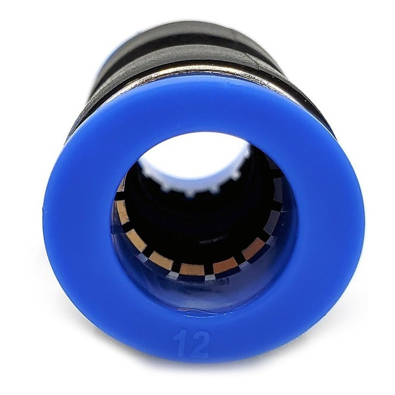 10 Pz Racor Unión Neumático Recto 12mm