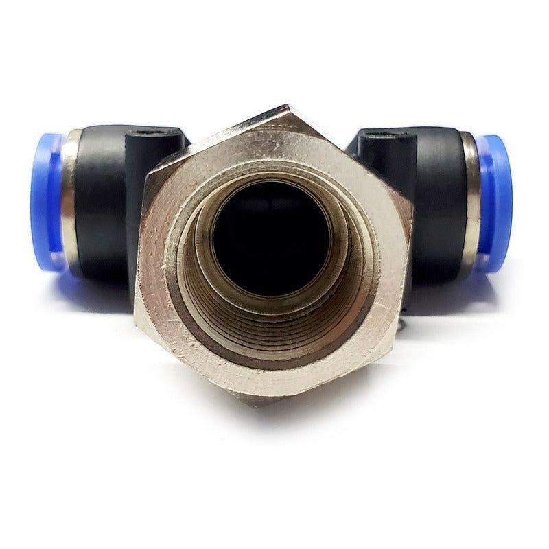 5pz Racor Rápido Neumático En Tee 3/8 Npt Hembra X 3/8 Mang.