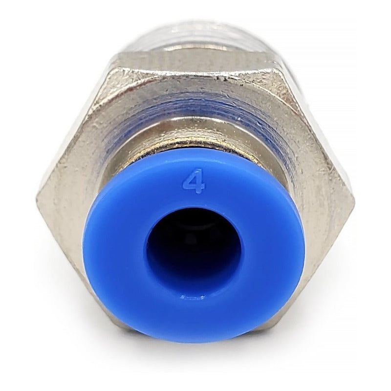 10 Pz De Conector/racor Rápido Neumático Recto 1/4 Npt X 4mm