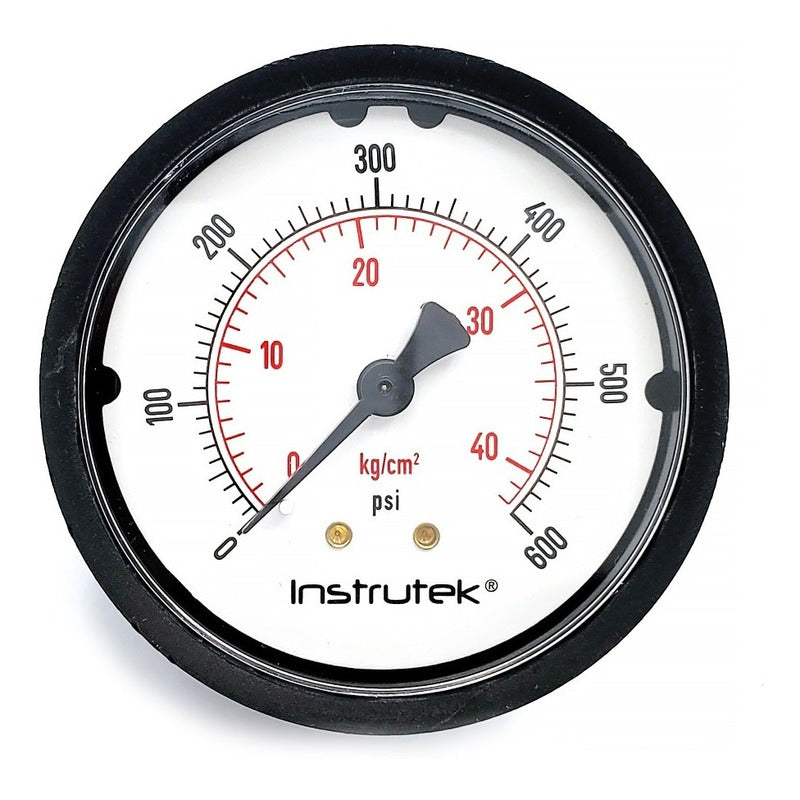 Manómetro 2.5", estándar ABS, 1/4" NPT, posterior, 600 psi-kg/cm2