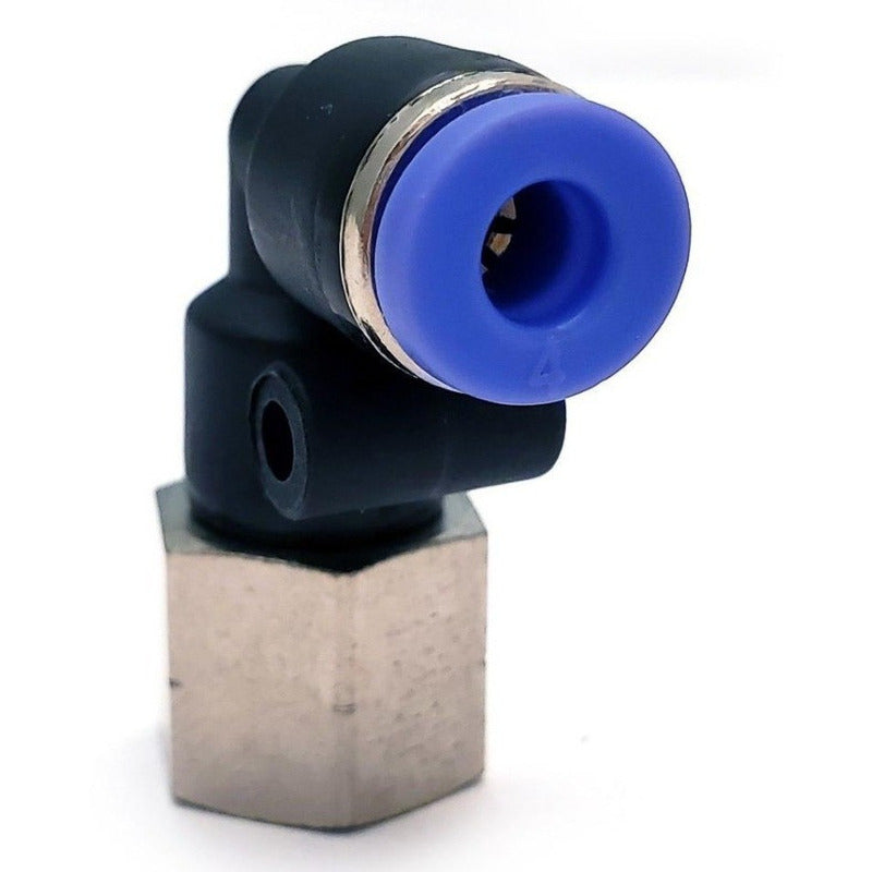10 Pz De Conector/racor Neumático Codo Hembra 1/8 X 4 Mm