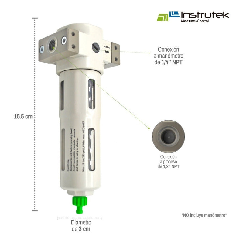 Filtro alta presión, 1/4" NPT