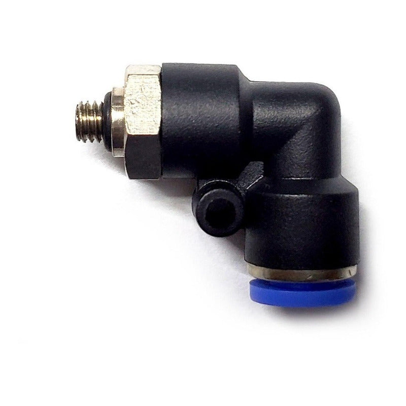 10 Pz De Conector/racor Rápido Neumático Codo M5 X 5 Mm