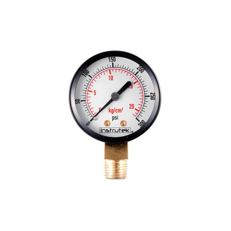 Manómetro para compresor, inferior, 300 psi