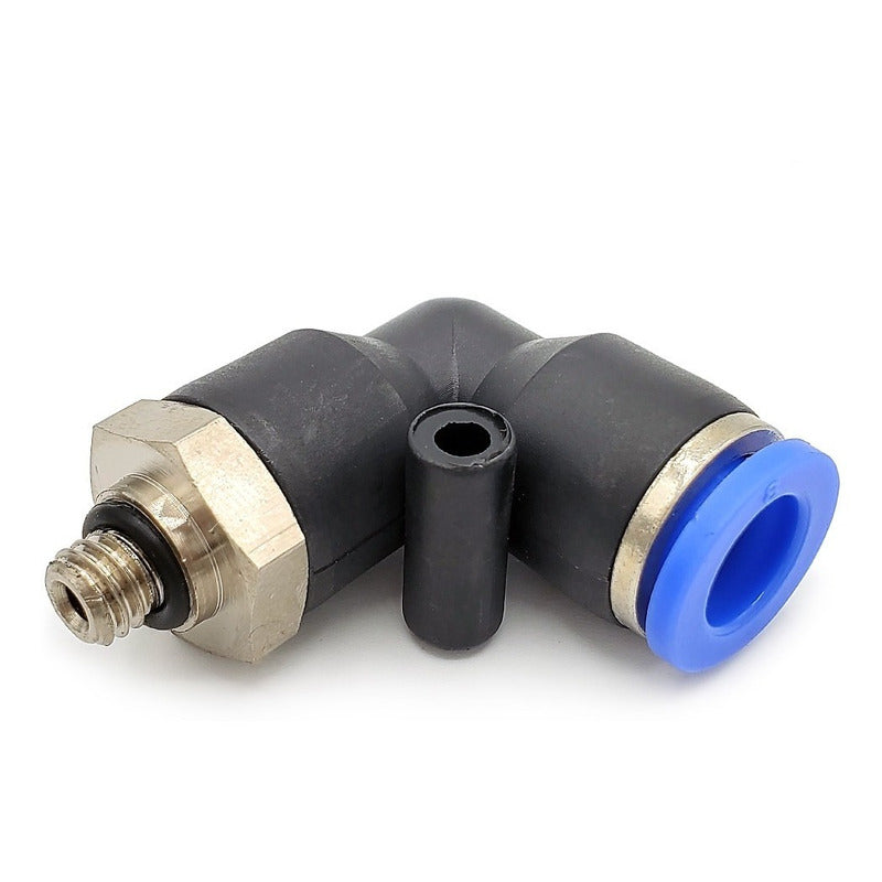 10 Pz De Conector/racor Rápido Neumático Codo M6 X 8mm