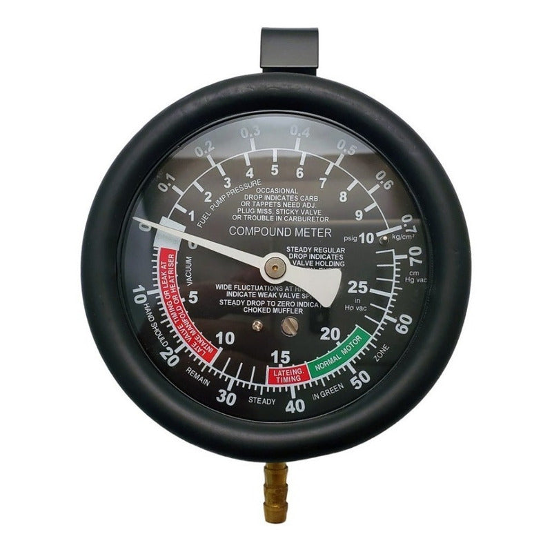 Vacuum Gauge Tester for Gasoline Pump -28 inHg to 10 Psi