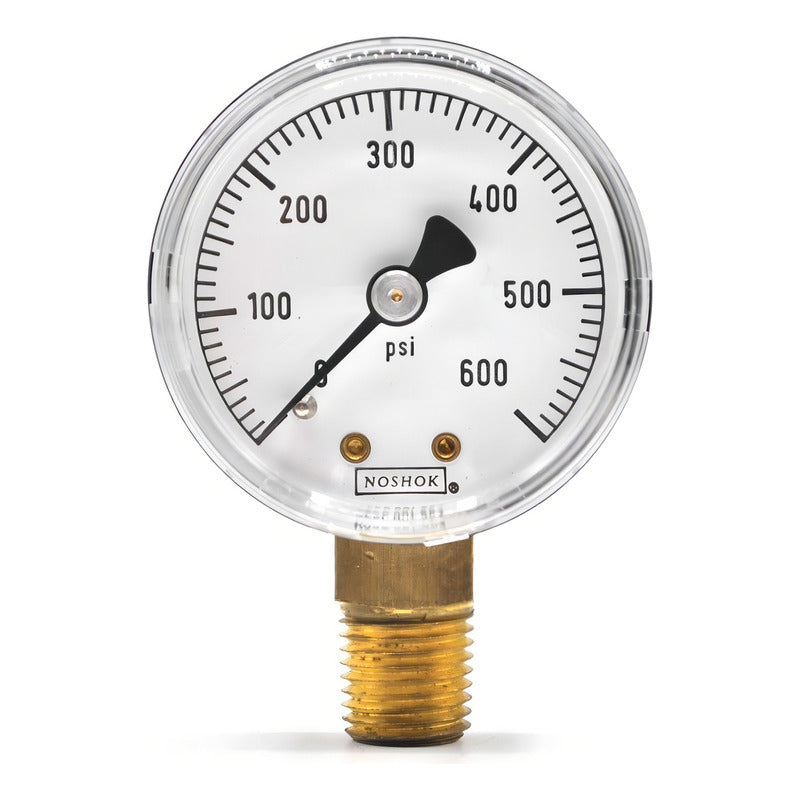 Manómetro 2", caja de ABS, 1/4" NPT, inferior, 600 psi-kg/cm2
