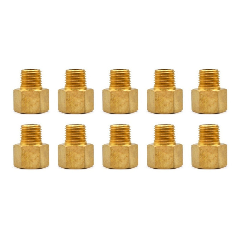 Adapter Made Of Brass From 1/4 Npt To 1/4 Npt 10 Pcs