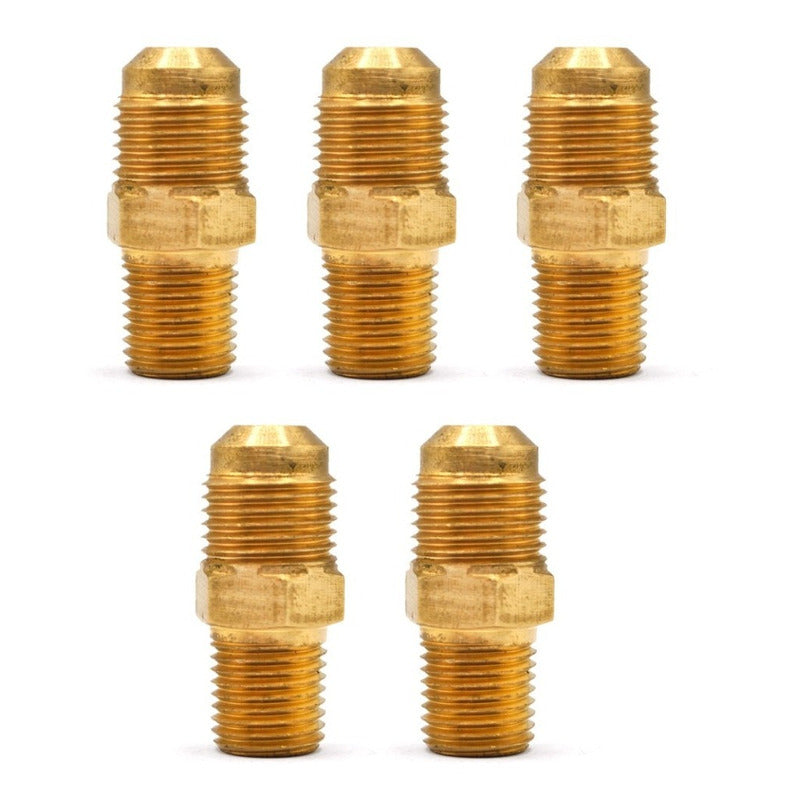 Conector Macho, fabricado en latón de 1/4" NPT X 3/8" Flare