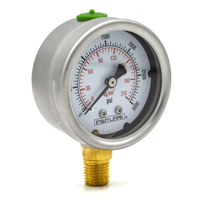 Manómetro 2.5", lleno de líquido (O.E.M.), 1/4" NPT, inferior, 3000 psi-kg/cm2