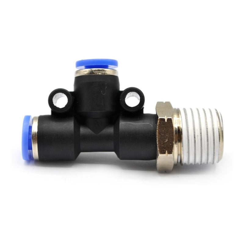 5 Pz Conector/racor Rápido Neumático Tee Lateral 1/4 X 4mm