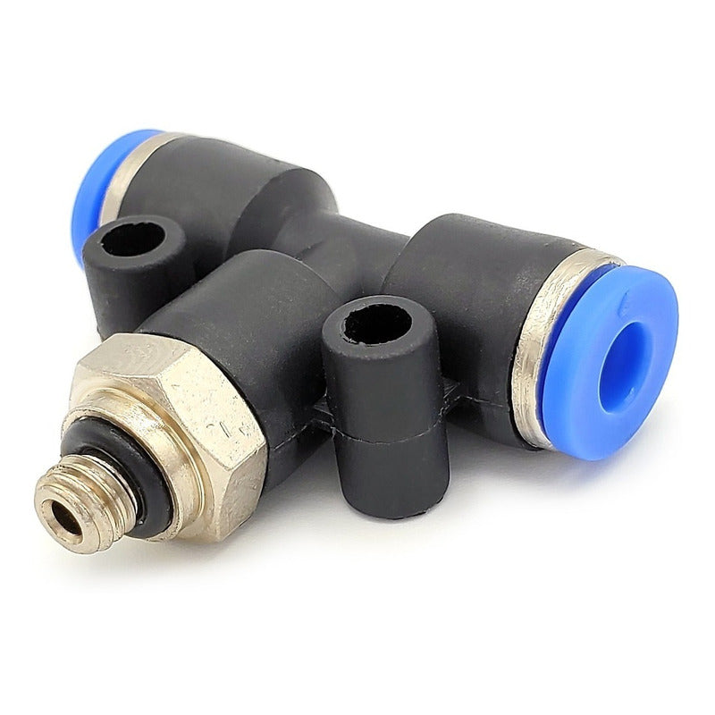 10 Pz De Conector/racor Rápido Neumático Tee M5 X 4mm