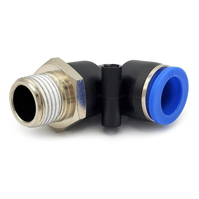 5 Pz De Conector/racor Rápido Neumático Codo 3/8 Npt X 1/2