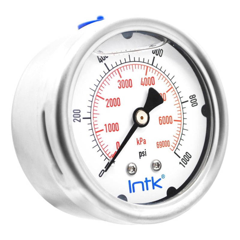 2.5” Liquid filled (O.E.M.), pressure gauge, 1/4” NPT, back connection, 0 to 1000 psi-kPa