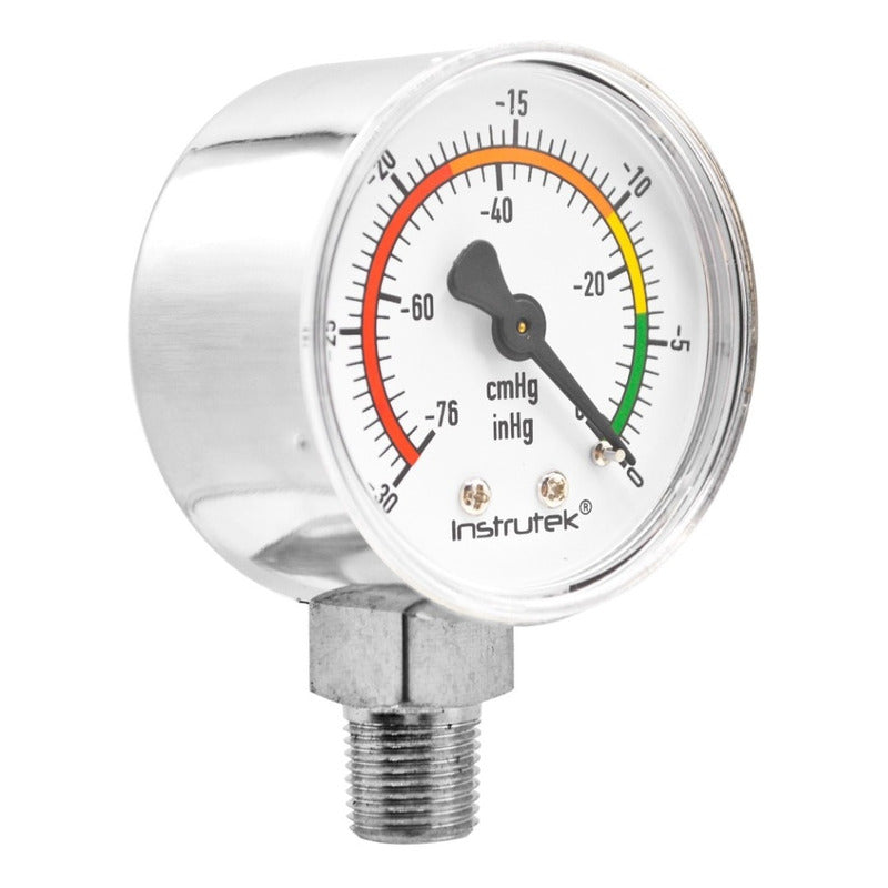 2 PLG Medicinal Oxi Vacuum Gauge, -30 Inhg (Dual Cmhg scale)