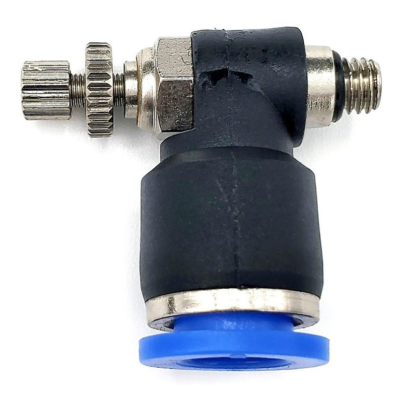 Conector / Regulador De Caudal Neumático Codo M5 X 8 mm