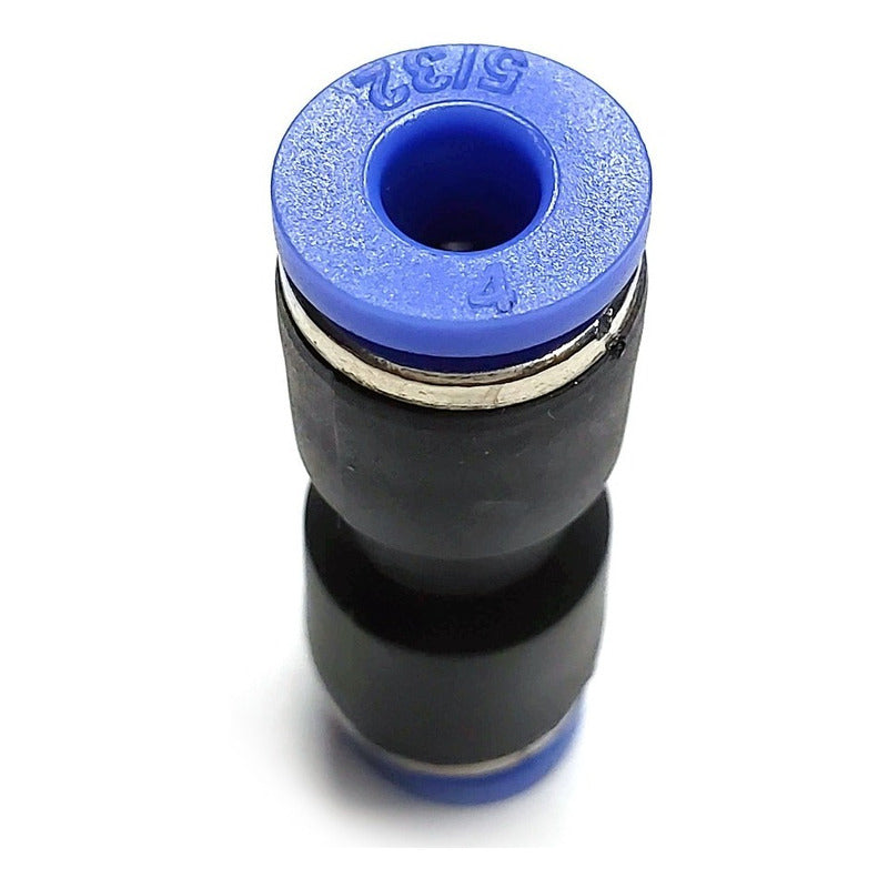 5 Pz Racor Unión Neumático Recto 4mm