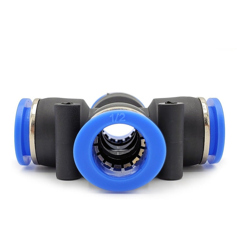 5 Pz Racor Unión Neumático En Cruz 1/2