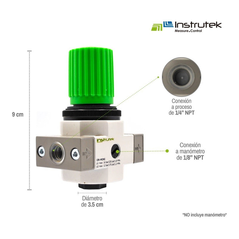 Pneumatic Pressure Regulator 1/4 200 Psi