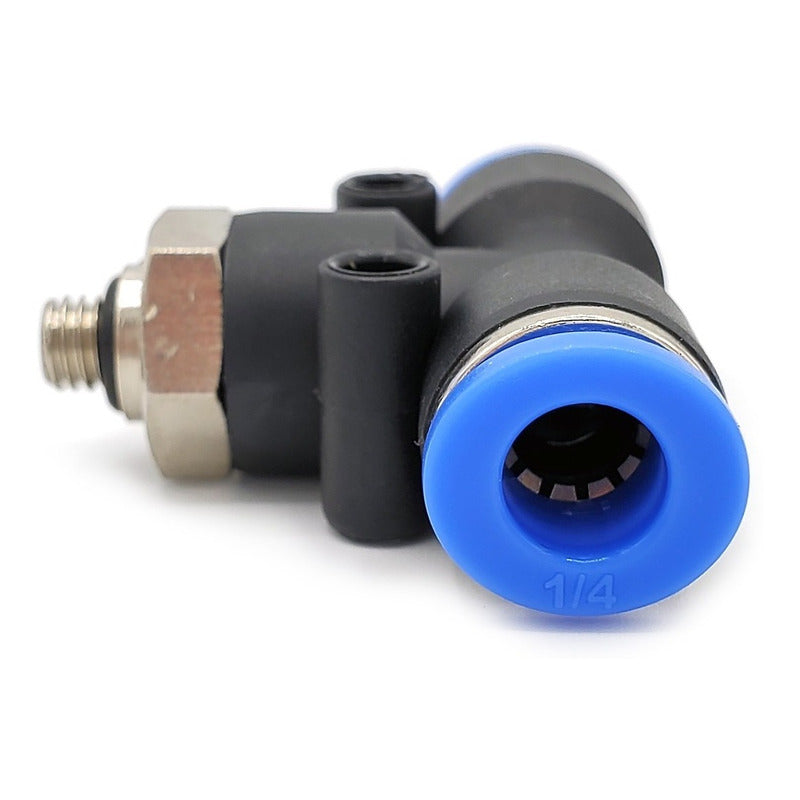 10 Pz De Conector/racor Rápido Neumático Tee M5 X 1/4