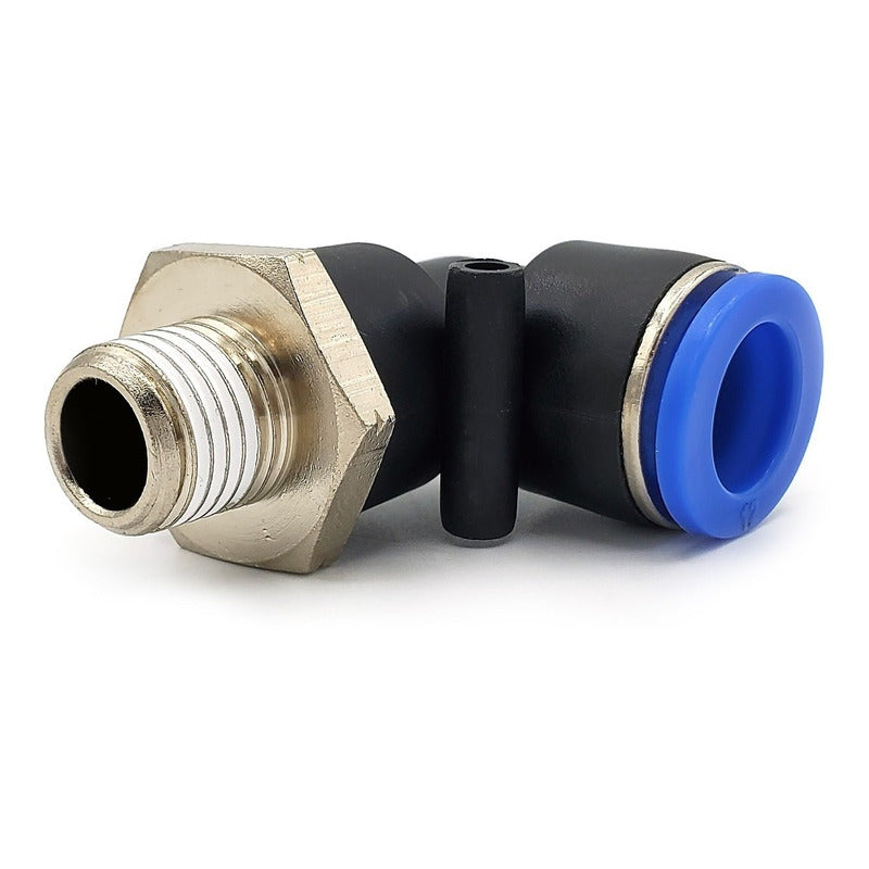 5 Pz De Conector/racor Rápido Neumático Codo 1/4 Npt X 12mm