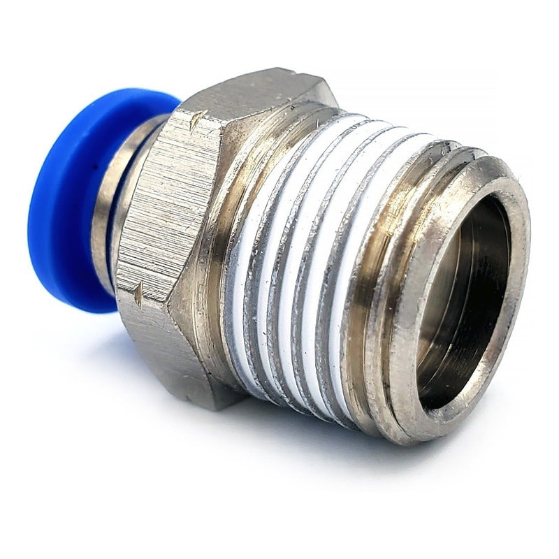 10 Pcs Straight Pneumatic Quick Connector/Fitting 3/8 Npt X 8mm