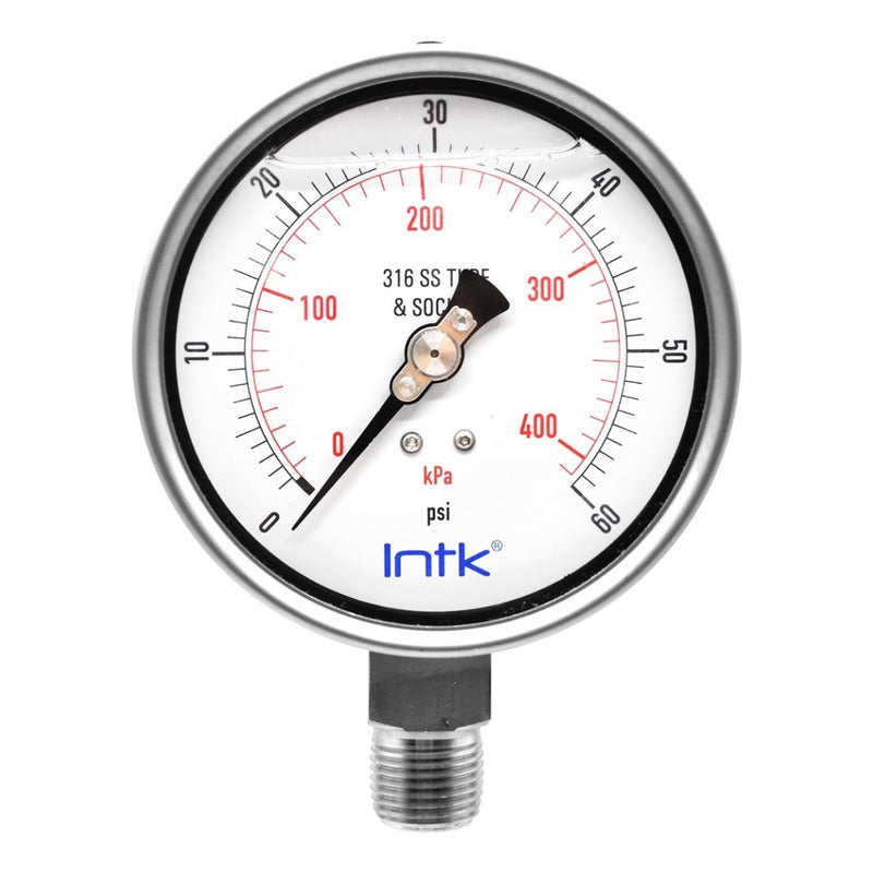 Pressure Gauge for Petrochemical and Water Handling, 4 PLG, 400 Kpa