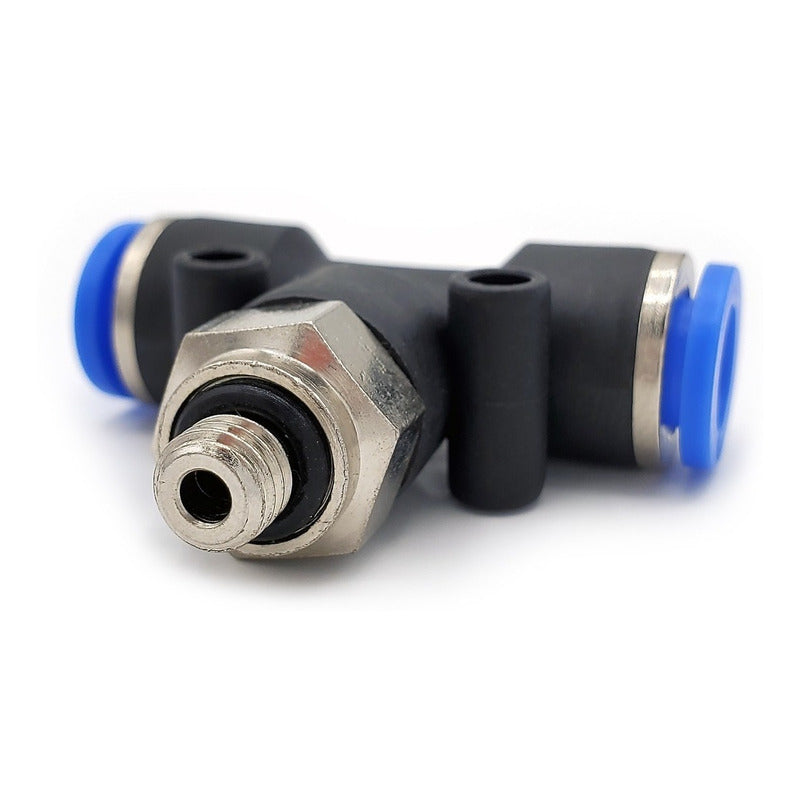 10 Pz De Conector/racor Rápido Neumático Tee M6 X 6mm
