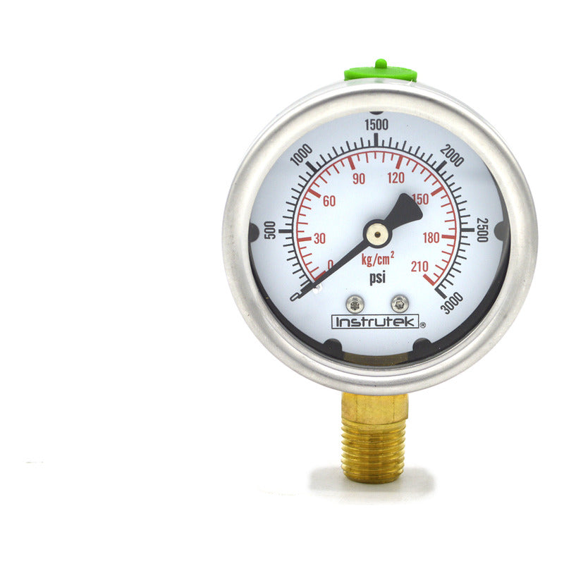 Manómetro 2.5", lleno de líquido (O.E.M.), 1/4" NPT, inferior, 3000 psi-kg/cm2